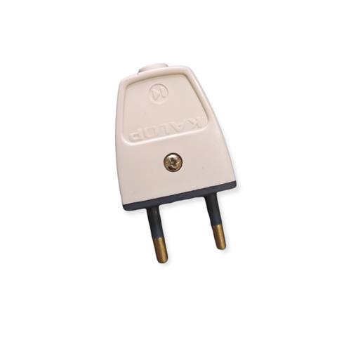 FICHA MACHO 2X10A MARFIL KALOP