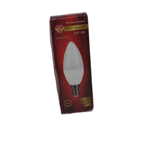 FOCO LED VELA LED C37 5W E27 CALIDO COD 83034