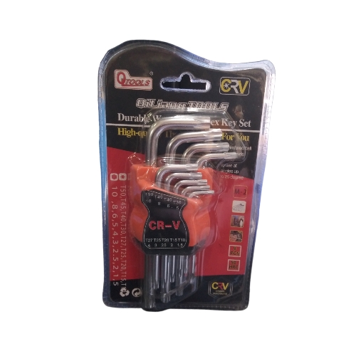 JUEGO DE LLAVE ALLEN 9 PIEZAS PUNTA ESTRELLA