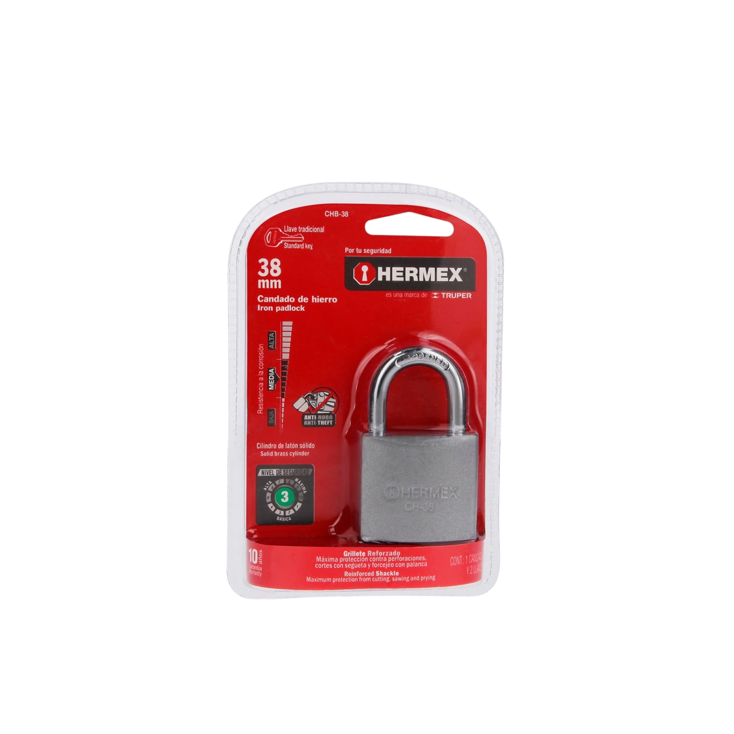 CANDADO 38MM HERMEX CHB-38L