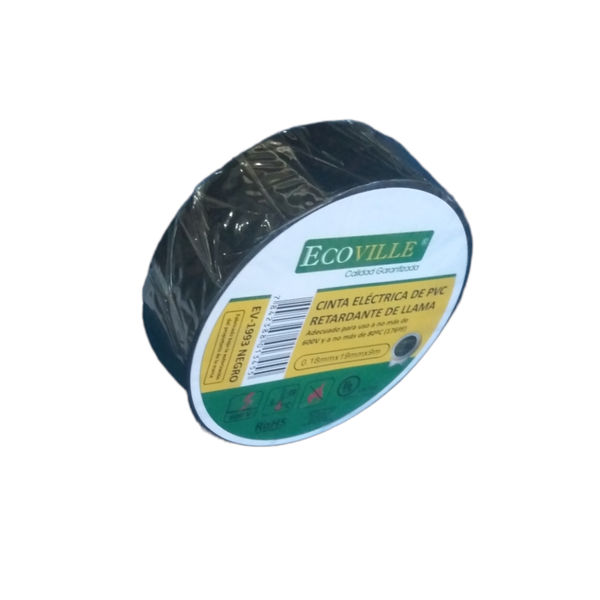 CINTA AISLADORA ECOVILLE 9 MT NEGRO