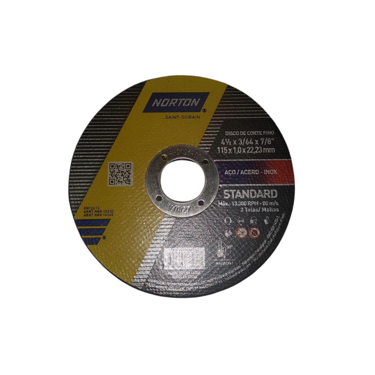 DISCO DE CORTE METAL STANDR 115X1 NORTON