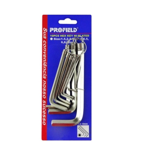 LLAVE ALLEN PROFIELD 10 PIEZAS T/LLAVERO
