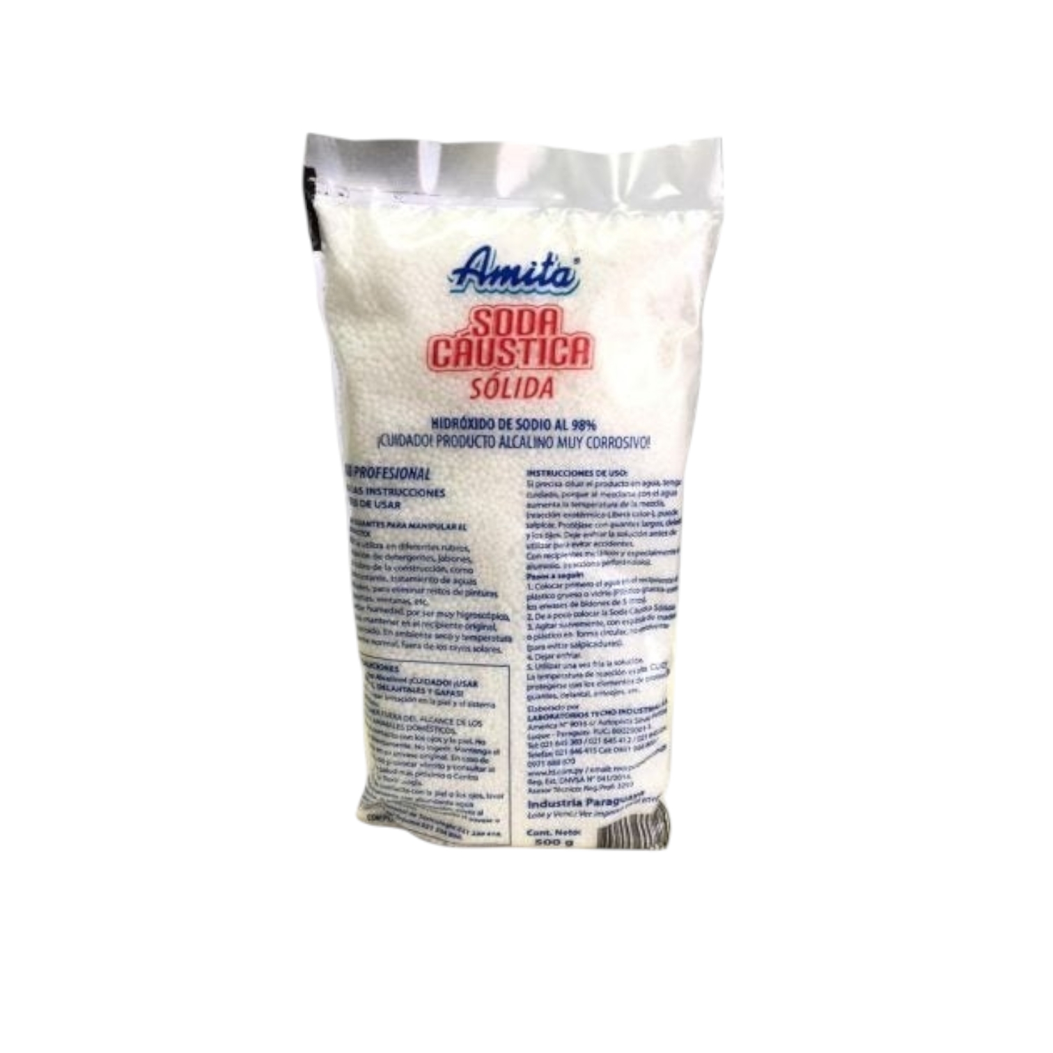 Soda Caustica en escama 500Gr